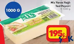 MİS YARIM YAĞLI TOST PEYNİRİ 1 KG